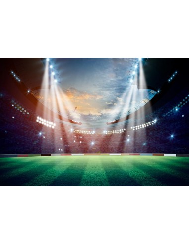 Champ de football de nuit met en vedette s Sports Photo Booth toile de fond M063 rembourrage situé sous