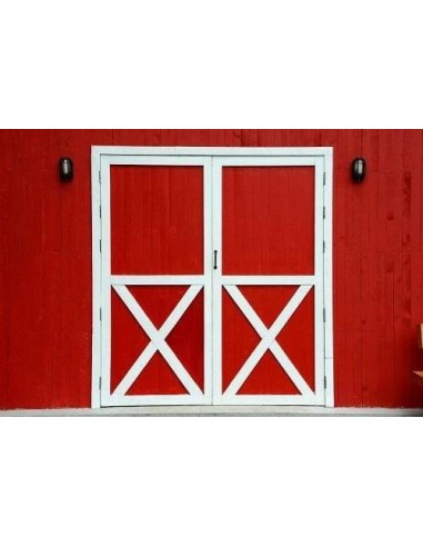 Toile de fond de photographie de porte de grange en bois rouge GA-4 Comment ça marche