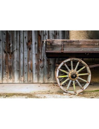 La remorque en bois d'agriculture a parlé de la toile de fond de photographie de grange de roue GC-83 Comparez plus de prix